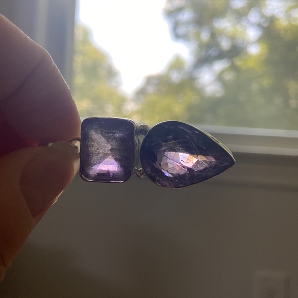 Ametrine & Amethyst 925 sterling silver pendant - Picture 10 of 11